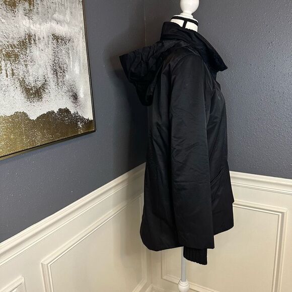Eileen Fisher Mid Weight Transitional Coat in black - Picture 6 of 11